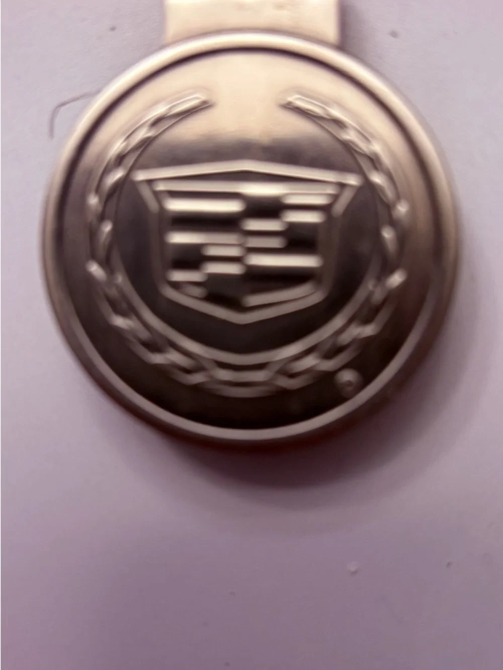 Cadillac lot vintage- Emblem Key Clip hood ornament, & hub cap